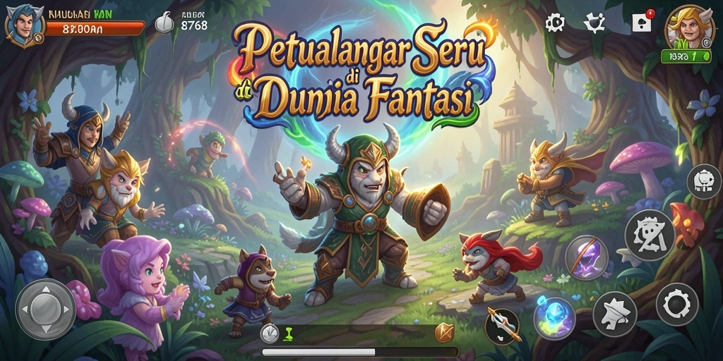 Gameplay mendebarkan dalam dunia petualangan fantastis.