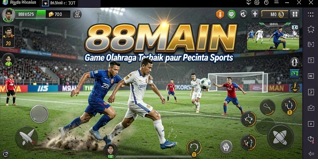 Tampilan screenshot utama 88MAIN dengan aksi olahraga seru.
