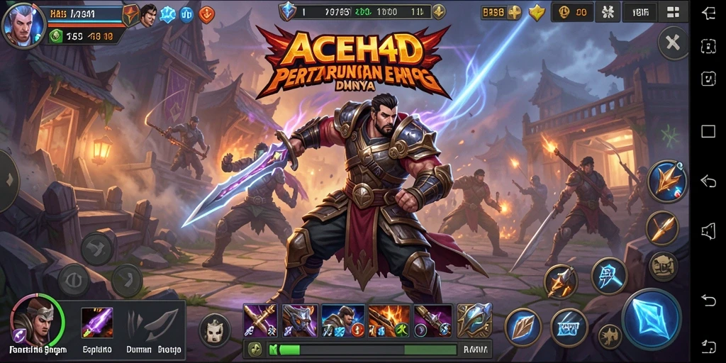 Screenshot gameplay <strong>ACEH4D</strong> yang menunjukkan aksi pertarungan yang intens.