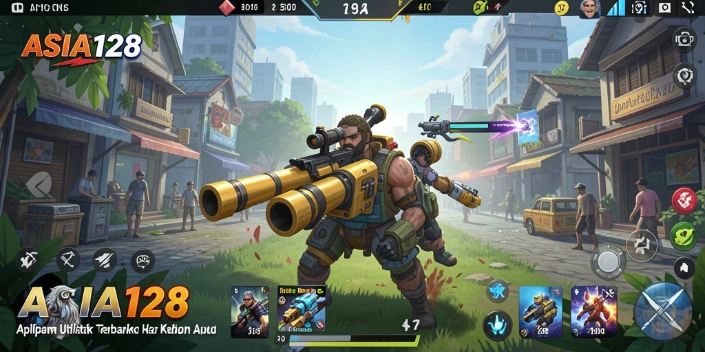 Screenshot utama ASIA128 menampilkan antarmuka aplikasi yang intuitif.