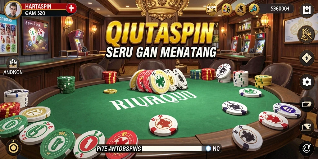 Tampilan gameplay QiuQiu yang seru di HARTASPIN.