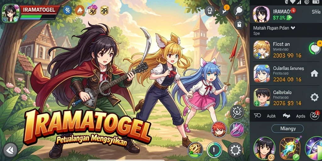 Tampilan gameplay menarik dalam dunia Anime.