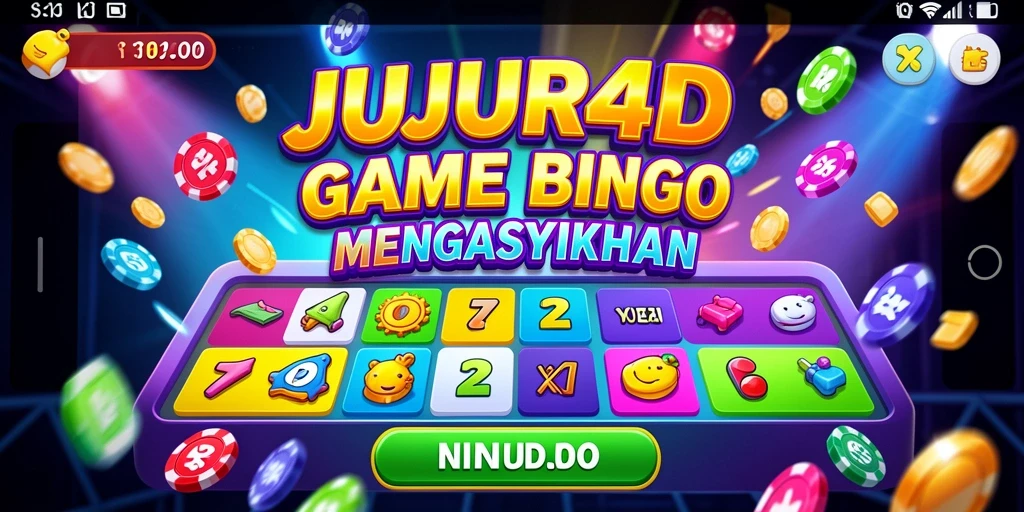 Tampilan gameplay menarik dari JUJUR4D dengan meja Bingo yang seru.