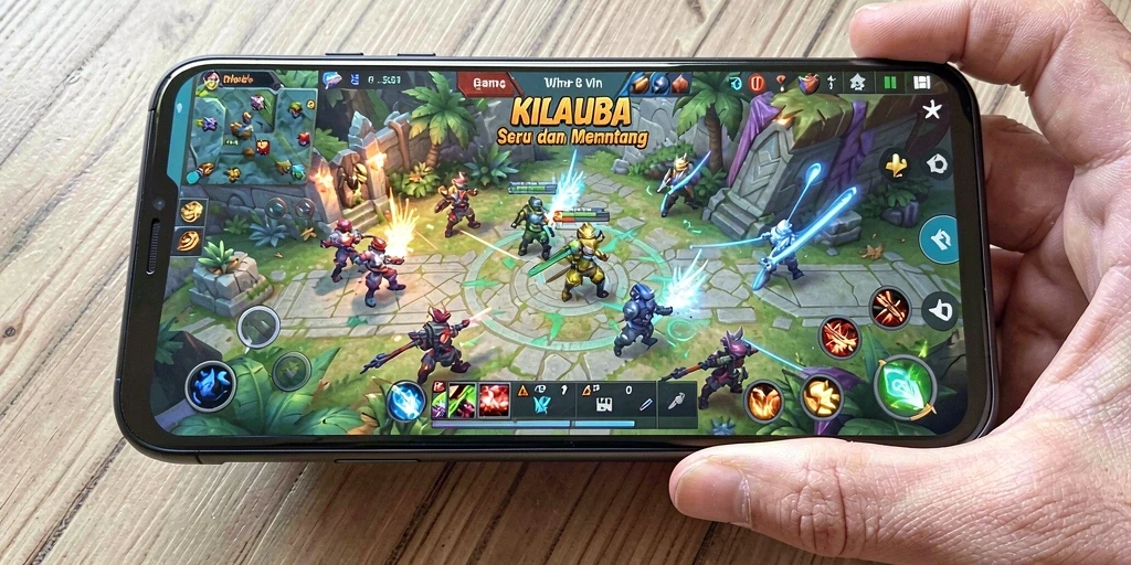 Screenshot KILAUWIN menampilkan aksi pertempuran yang mendebarkan dalam mode MOBA.