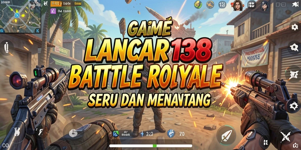 Screenshot gameplay LANCAR138 yang menampilkan aksi Battle Royale yang intens.
