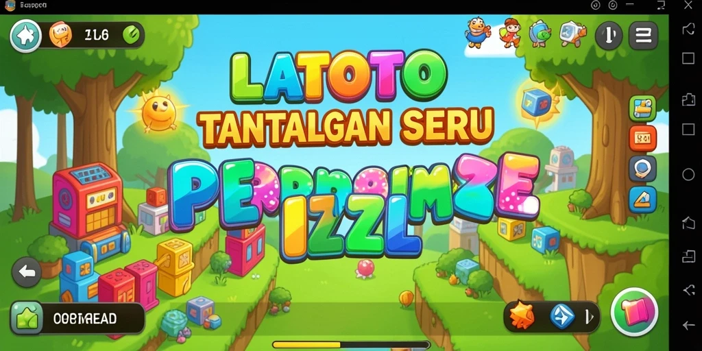 Screenshot LATOTO menampilkan karakter dan tantangan teka-teki yang memicu kreativitas.