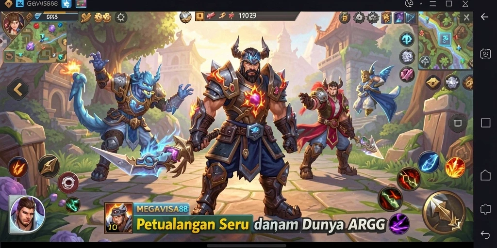 Gameplay seru dari MEGAVISA88 dengan pertarungan dinamis ARPG.