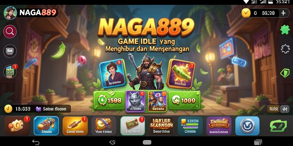Tangkapan layar utama NAGA889 menampilkan aksi gameplay Idle yang menarik.