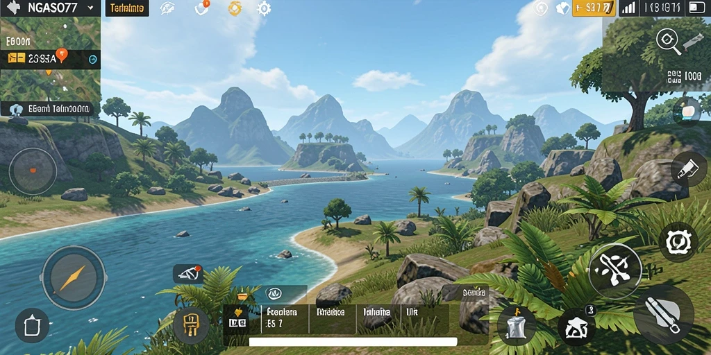 Tampilan gameplay menarik dari dunia terbuka NGASO77.