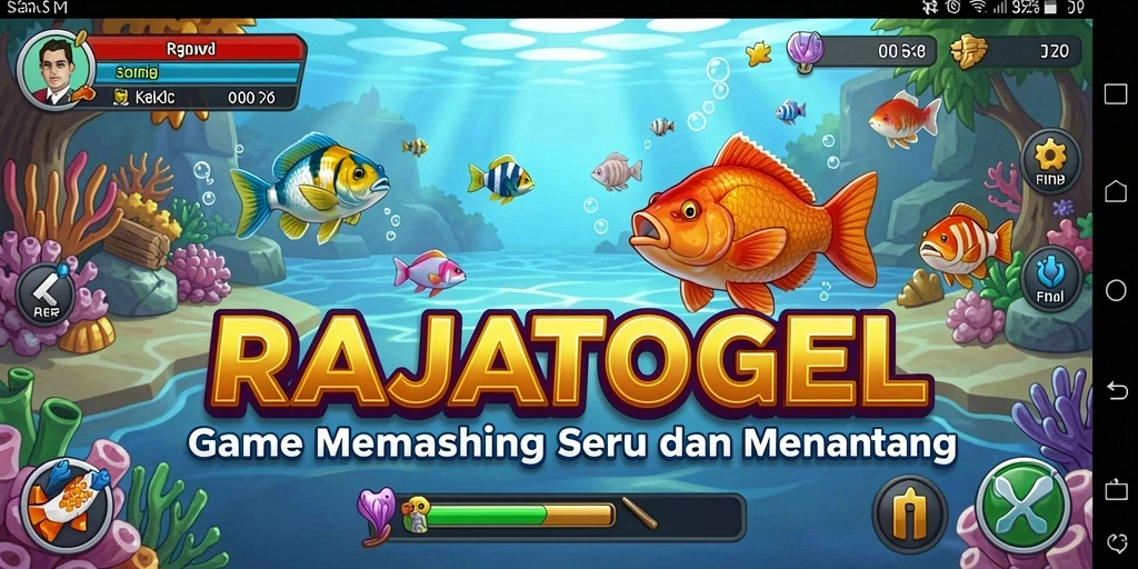 Tampilan keseruan gameplay RAJATOGEL dengan pengalaman memancing yang nyata.