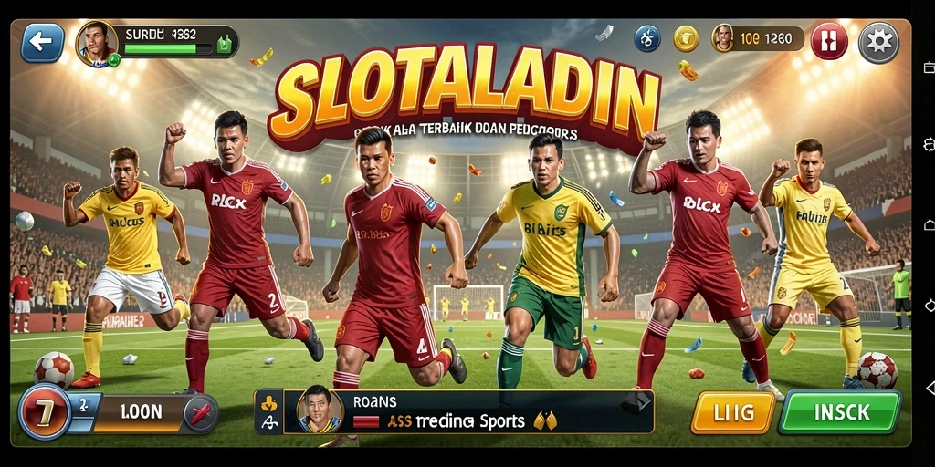 Tampilan menarik dari gameplay SLOTALADIN di lapangan olahraga.