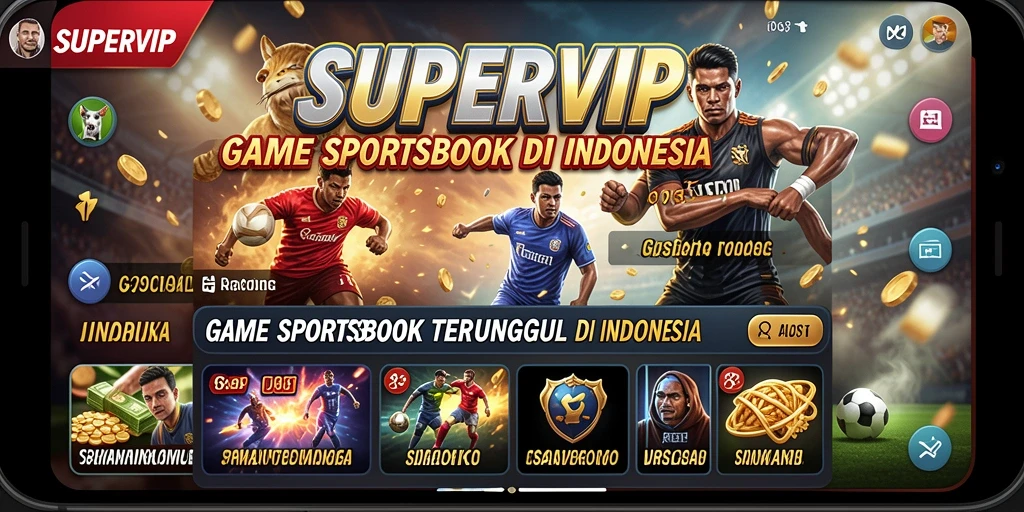 Tampilan gameplay menarik dalam aplikasi Sportsbook SUPERVIP.